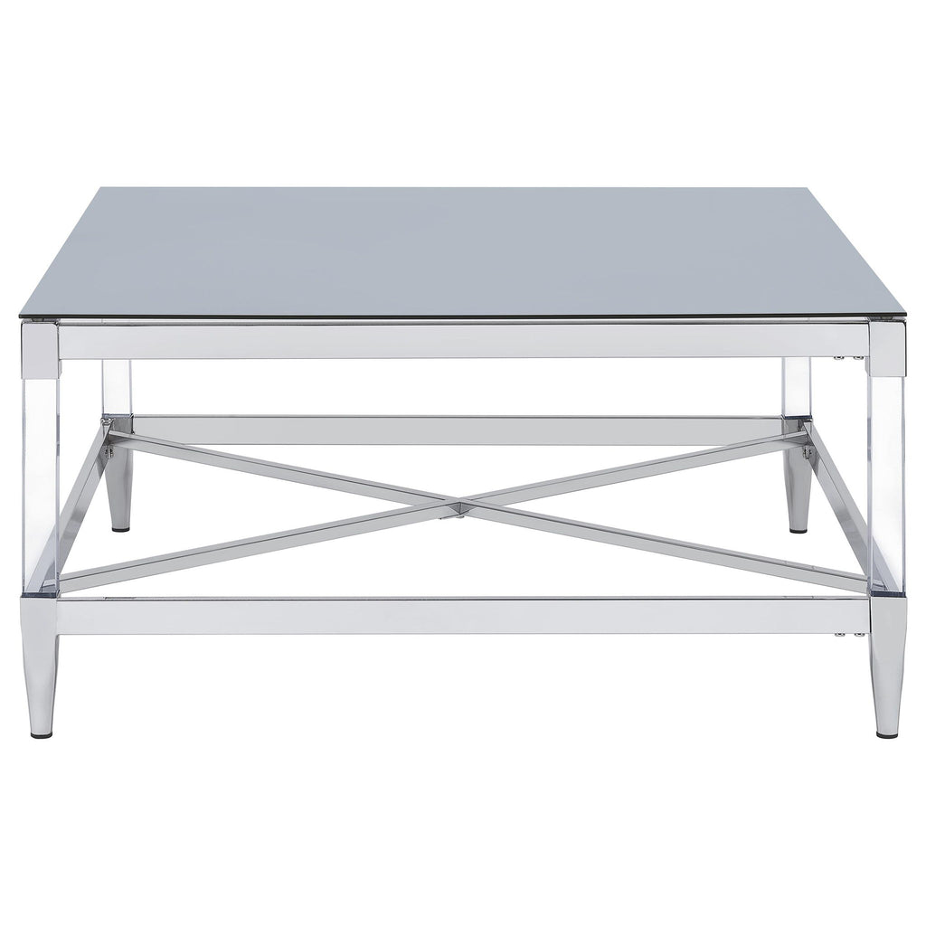 Wallingsford - 2 Piece Square Coffee And End Table Set - Chrome
