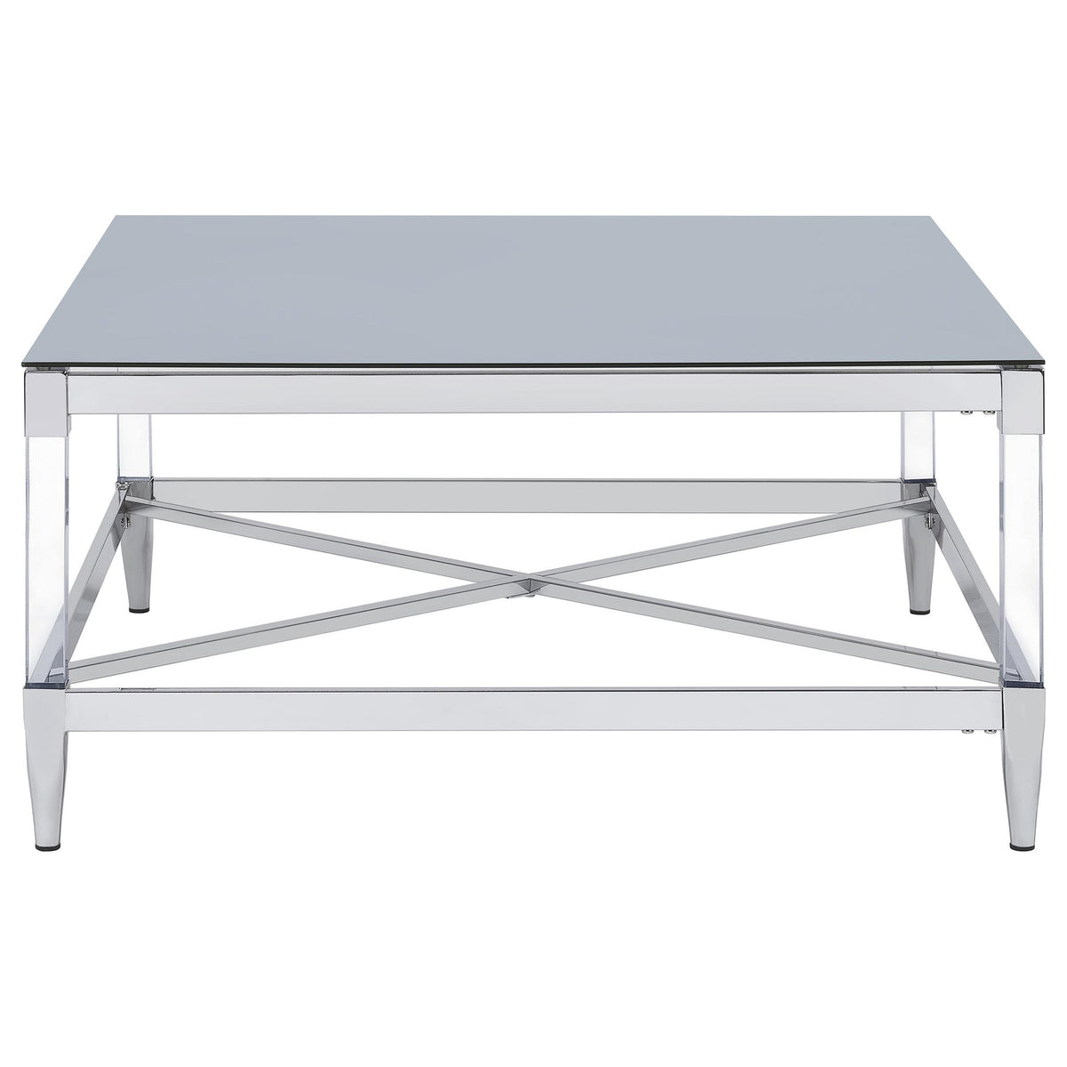 Wallingsford - 2 Piece Square Coffee And End Table Set - Chrome
