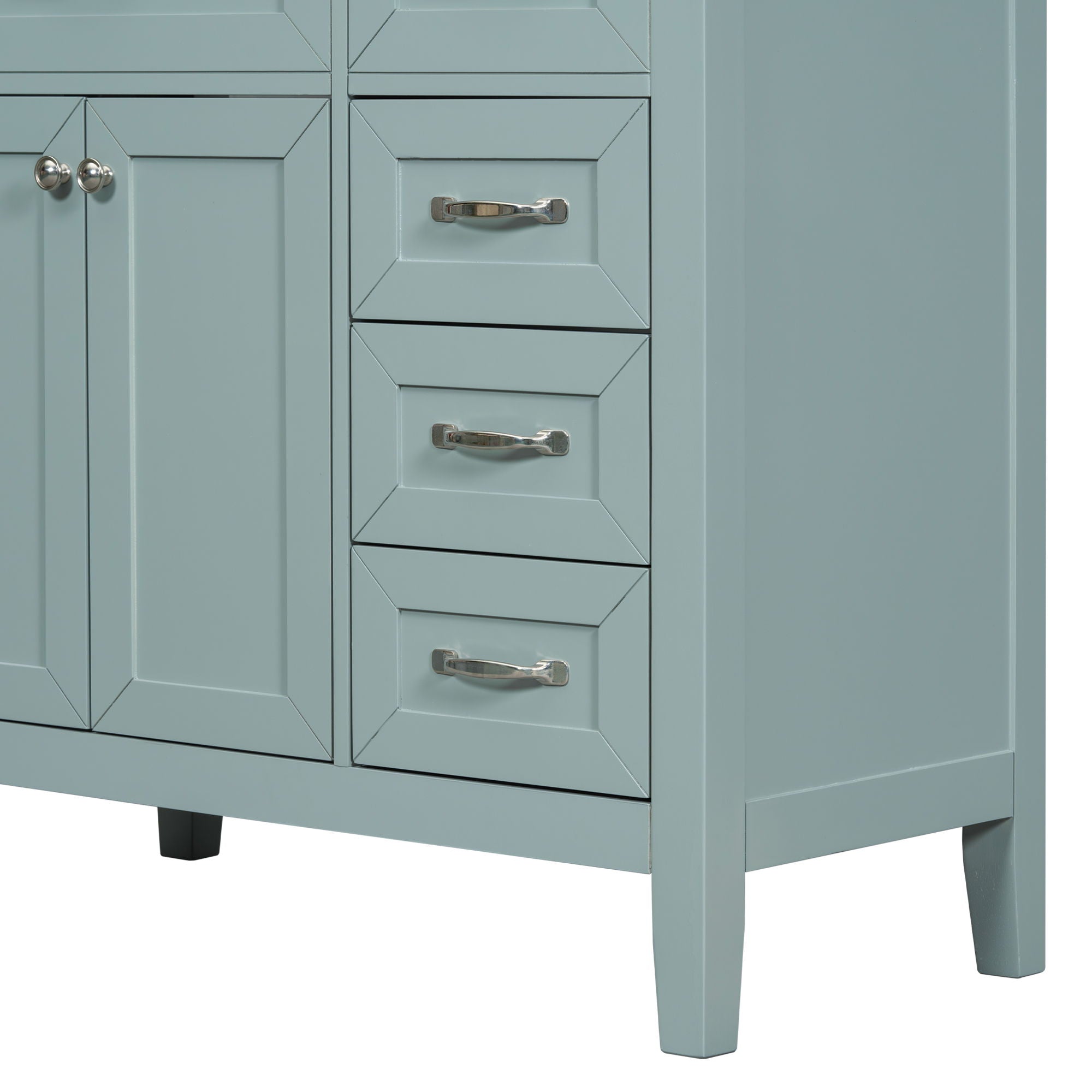 Modern Bathroom Vanity With Sink, Freestanding Design With Drawers And Doors
