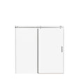 Frameless Single Sliding Shower Door, Sgcc Tempered Glass, Reversible