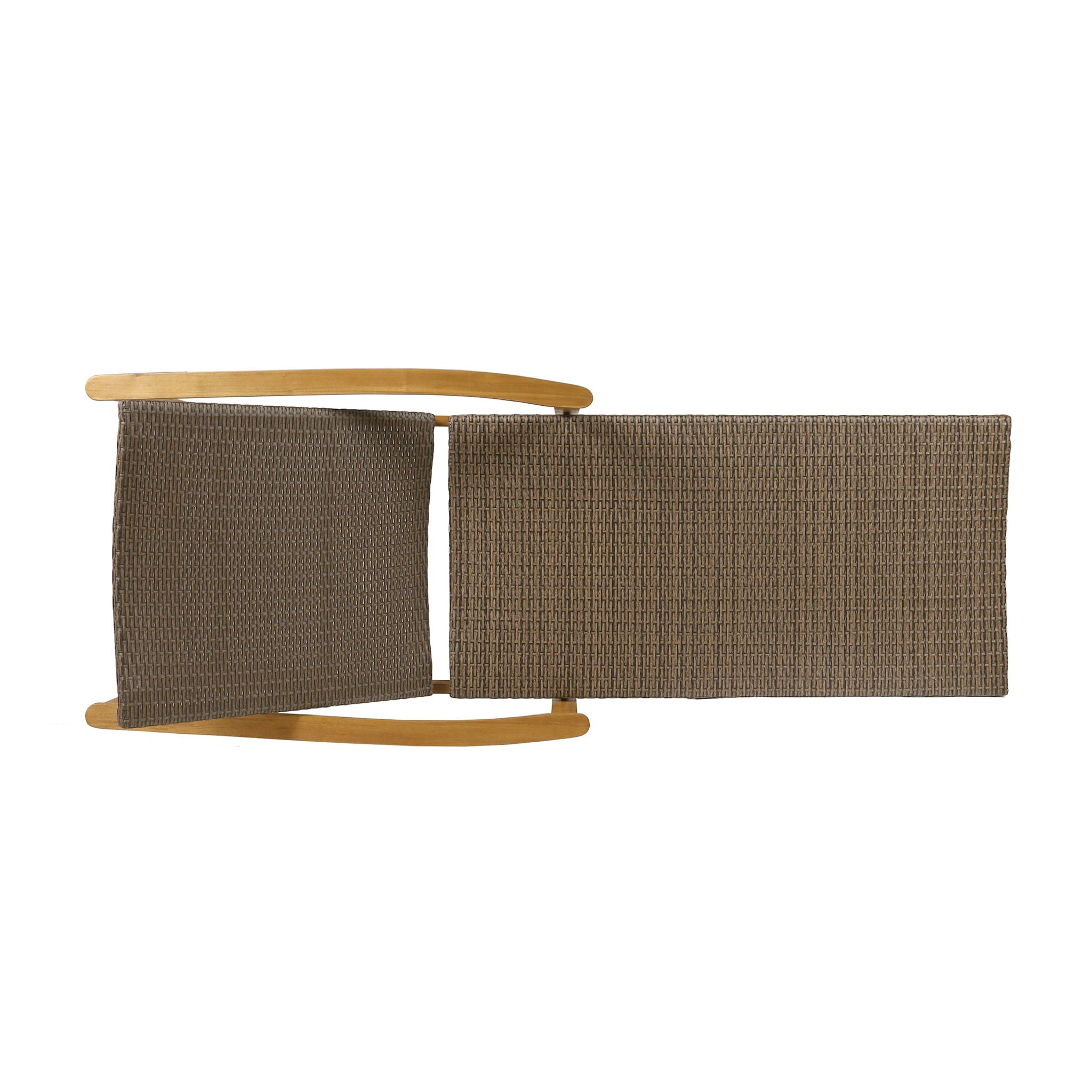 Hampton - Style Wood And Wicker Chaise Lounge With Adjustable Features And Natural - Natural