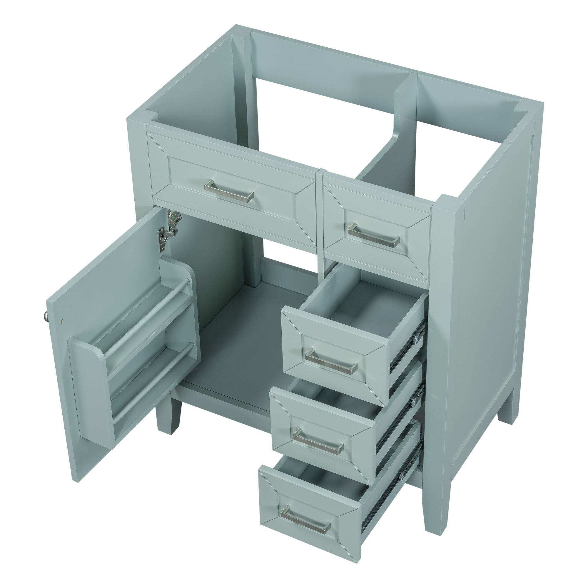 Modern Bathroom Vanity Base Only With Drawers, Freestanding Design
