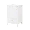 Bathroom Vanity With Sink, Soft Closing Cabinet Door, Storage Rack And Drawer