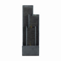 Outdoor Water Fountain With Cascading Waterfall And LED Lighting - Black