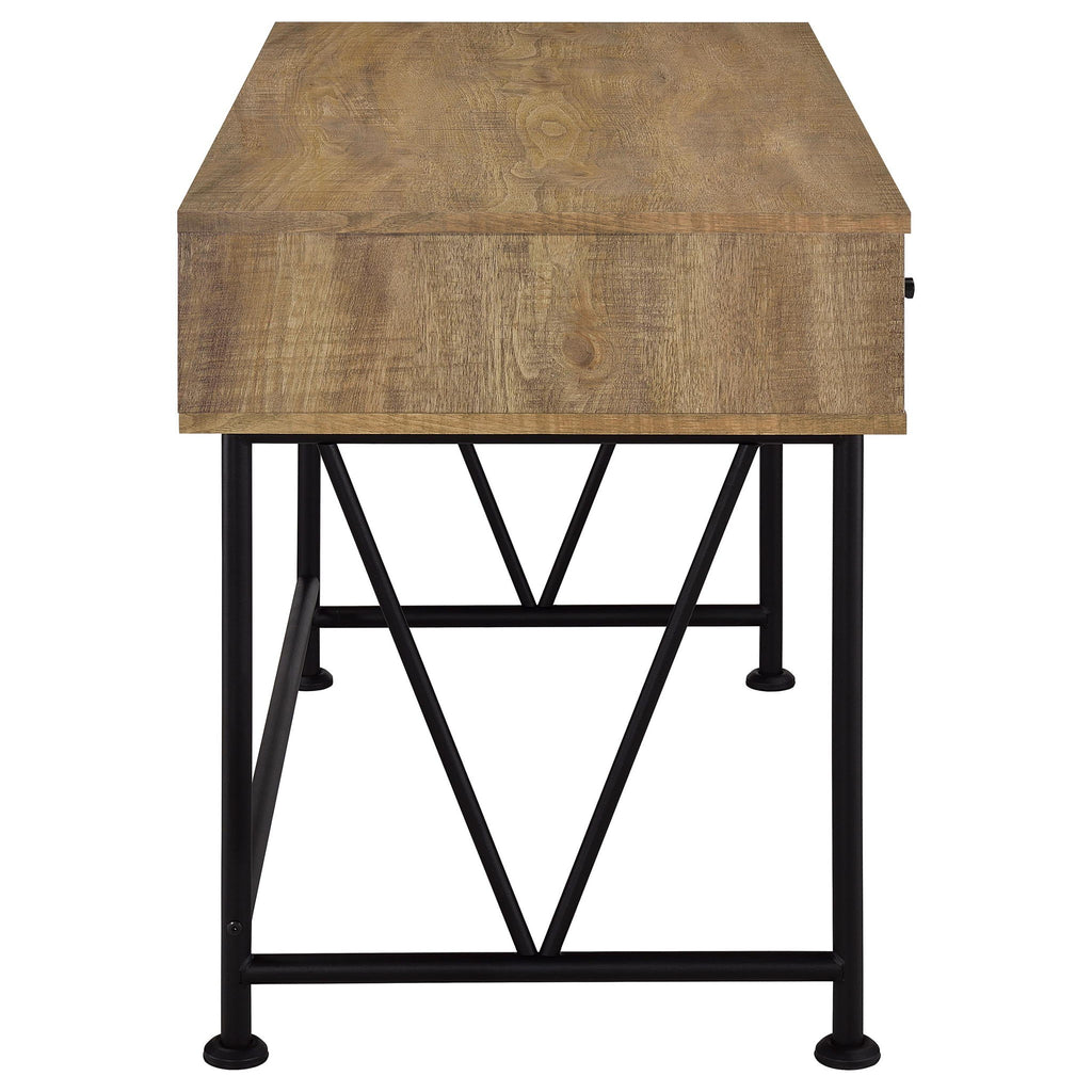 Vellun - 3 Drawer Writing Desk - Mango Color