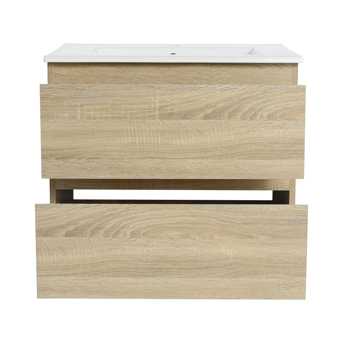 Wall Mounted Bathroom Vanity & Sink, 2 Soft Close Drawers