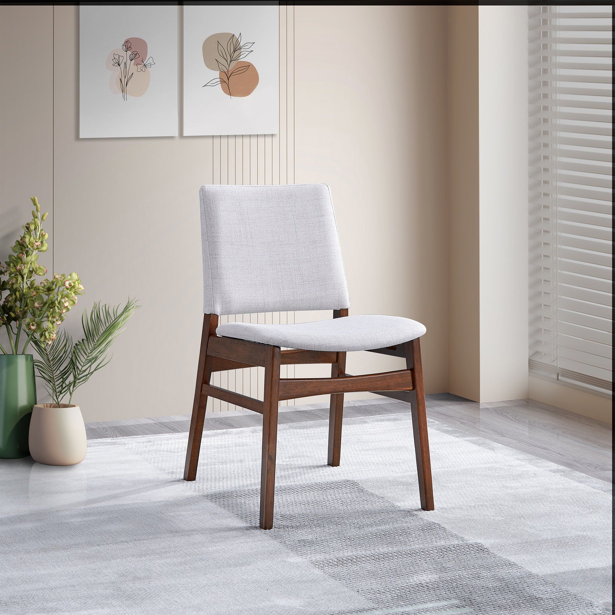 Gusto - Dining Chair (Set of 2) - Brown / Light Gray