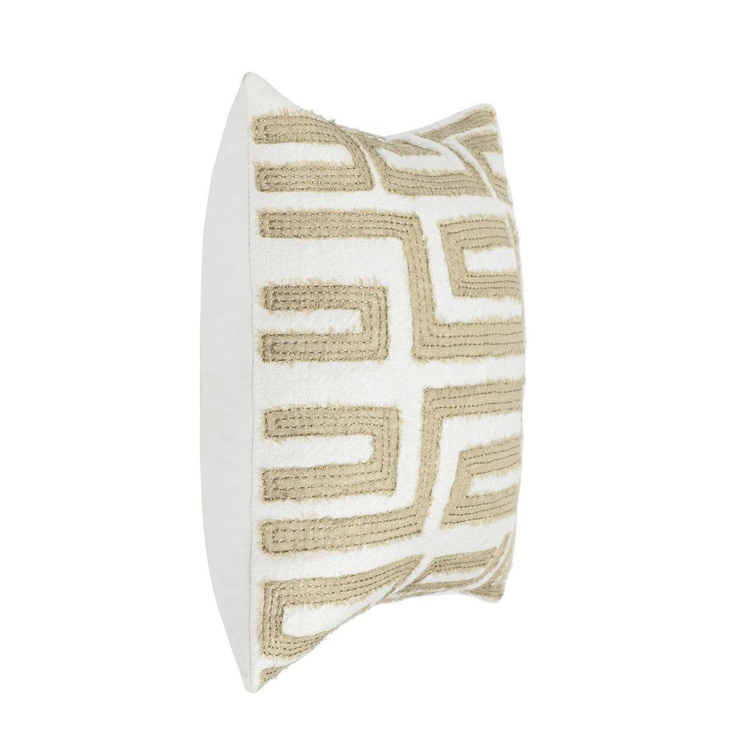 Mateo - 22" x 22" Pillow - Metallic Gold / Ivory