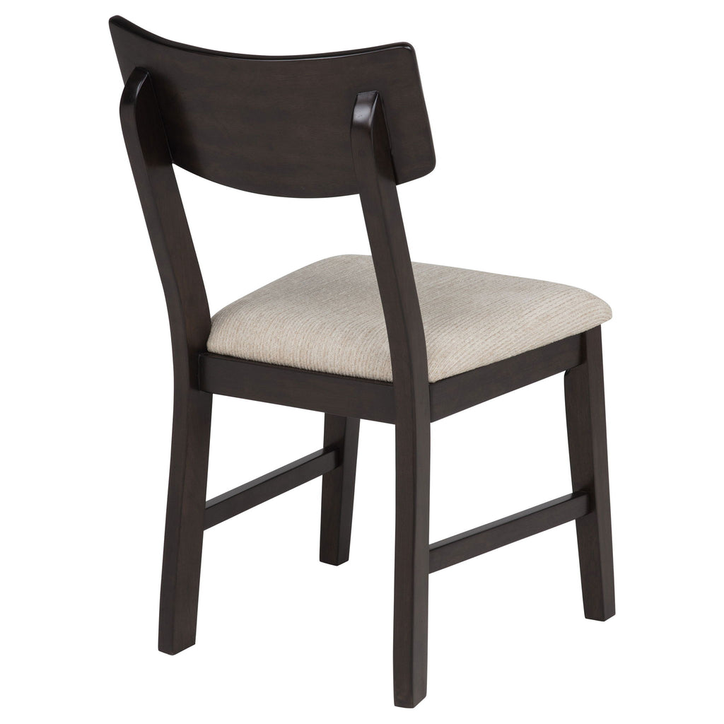 Jackie - 5 Piece Dining Set With Drop Leaf Table And Side Chairs - Dark Coffee