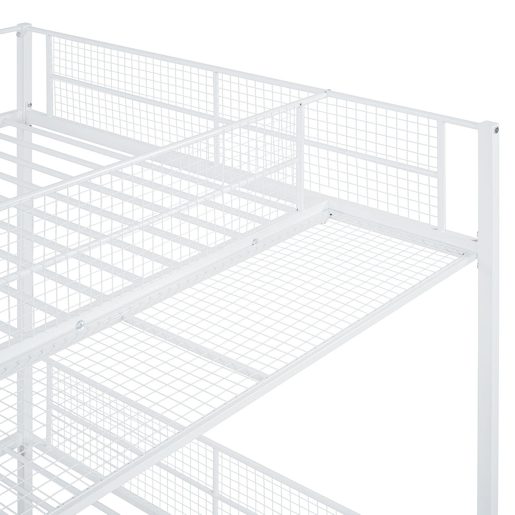 Bunk Bed With 5 Tier Shelves