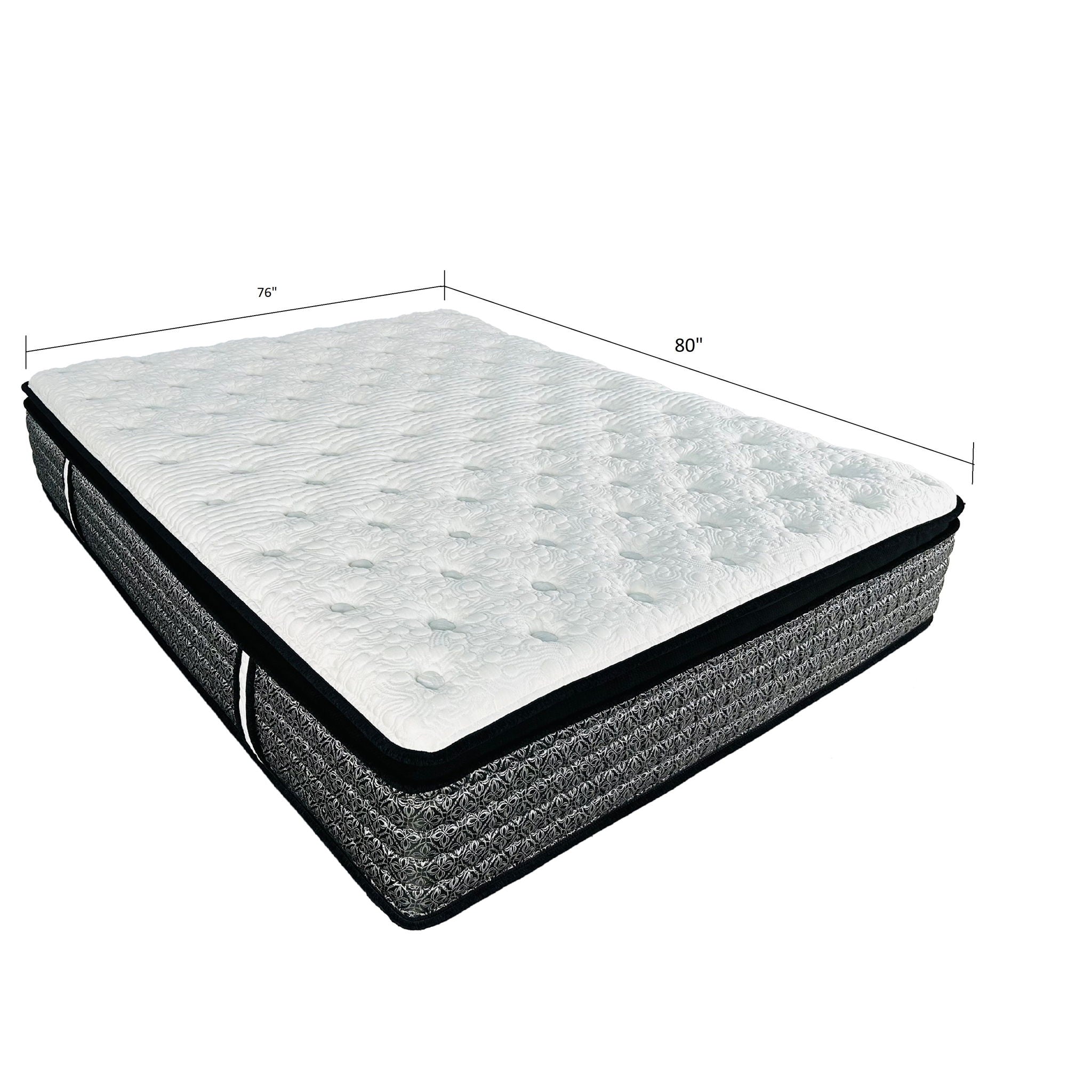 14" Premium Pocket Coil Hybrid Mattress With Gel Memory Foam, Super Plush - Gray / White - King