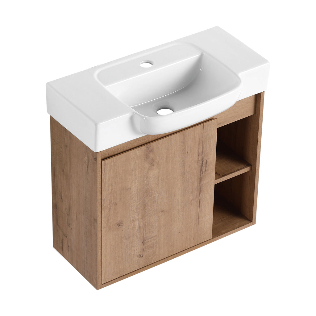 Wall Mounted Bathroom Vanity & Sink & Soft Close Door