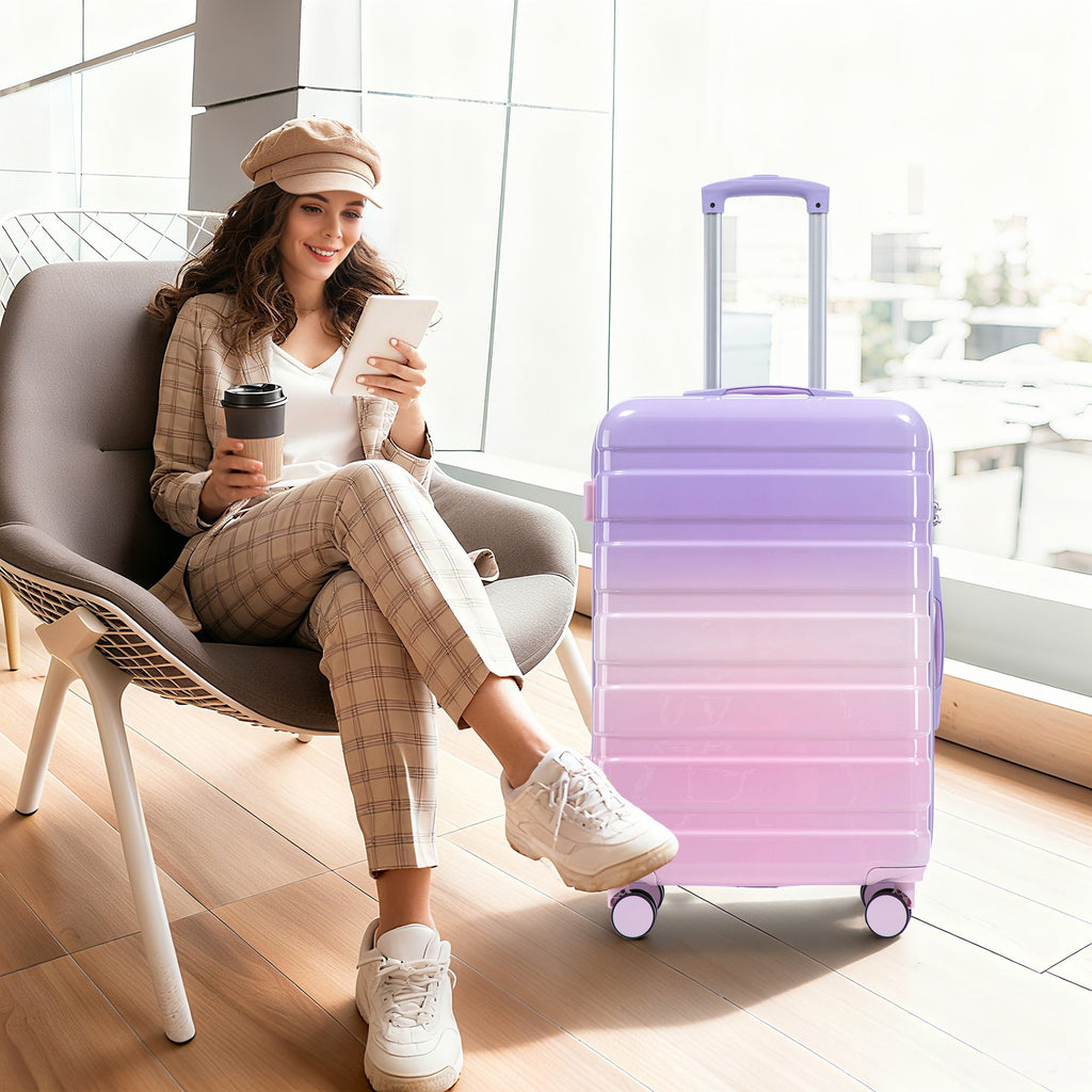 Luggage Set 20" /24" /28" With Combination Lock And Silent Wheels