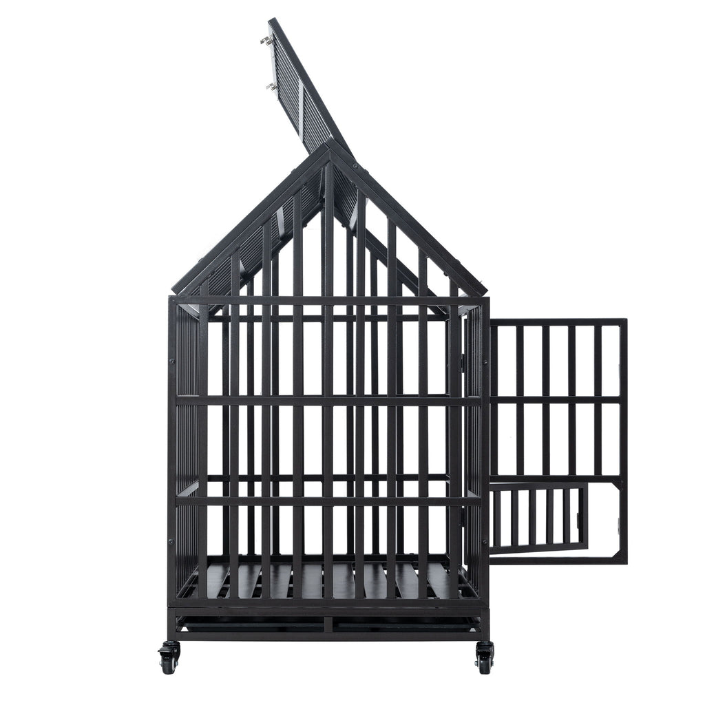 Heavy Duty Dog Crate Lockable Wheels