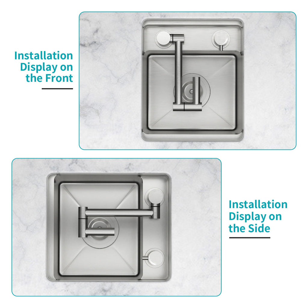 Undermount Bar Sink With Folding Faucet