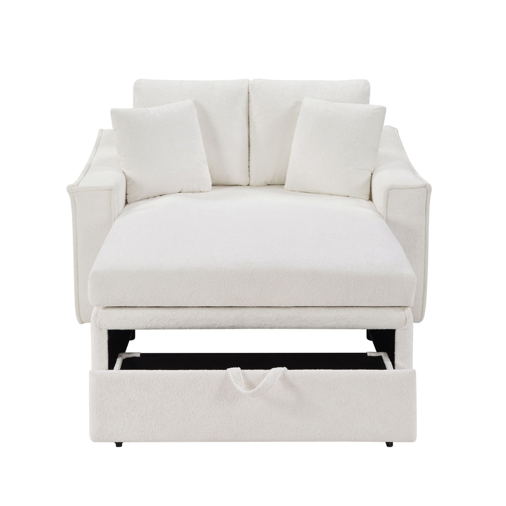 Modern Chaise Sofa With Hidden Storage For Living Room