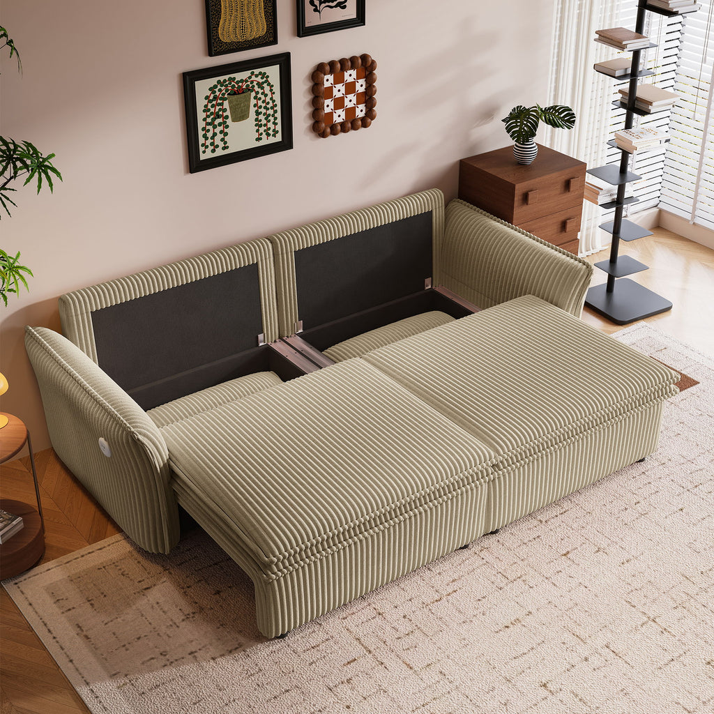2 In 1 Convertible Sofa Bed, Multi Functional Living Room Furniture