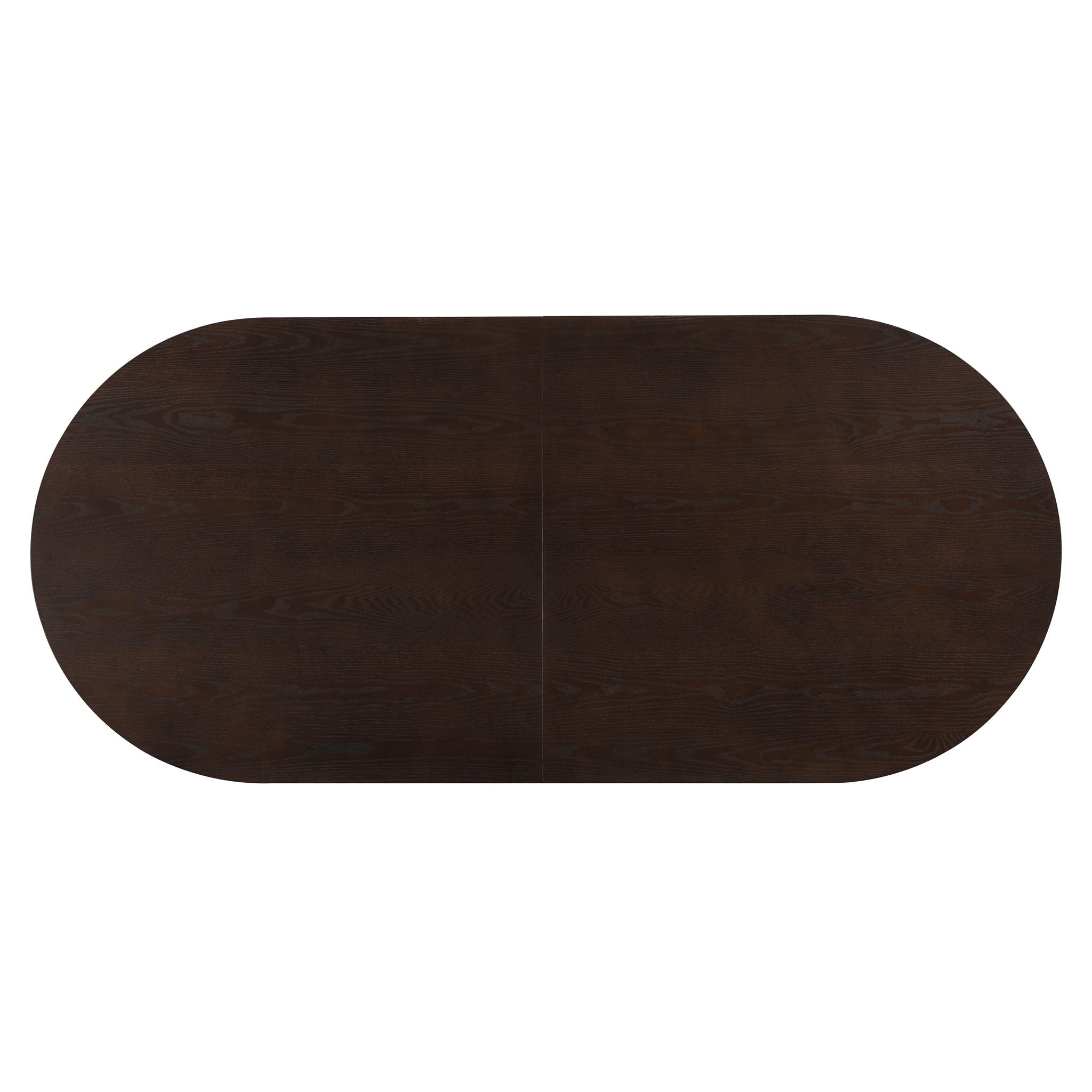 Modern Rustic Oval Dining Table Double Pedestal - Espresso