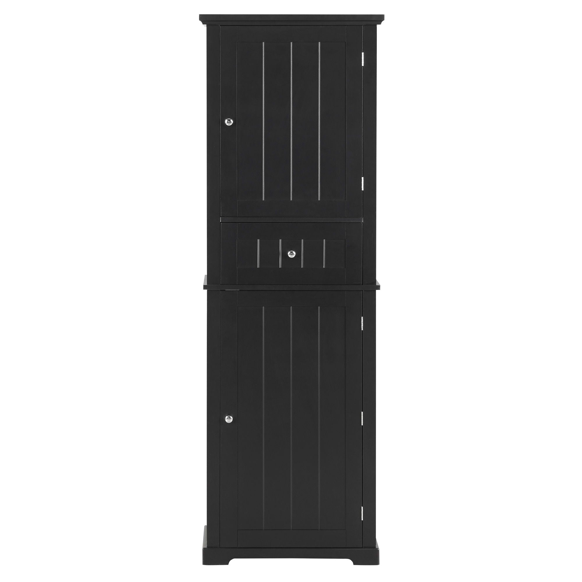 Tall Freestanding Bathroom Storage Cabinet With Drawer And Adjustable Shelf