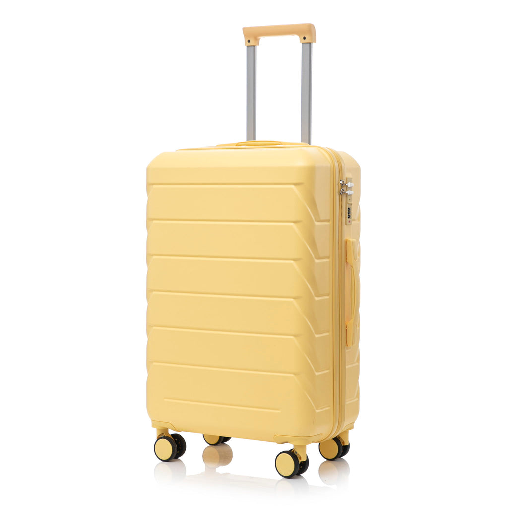 Hard Shell Luggage With Scratch Resistant Surface, 4 Wheels, Combination Lock & Side Hooks