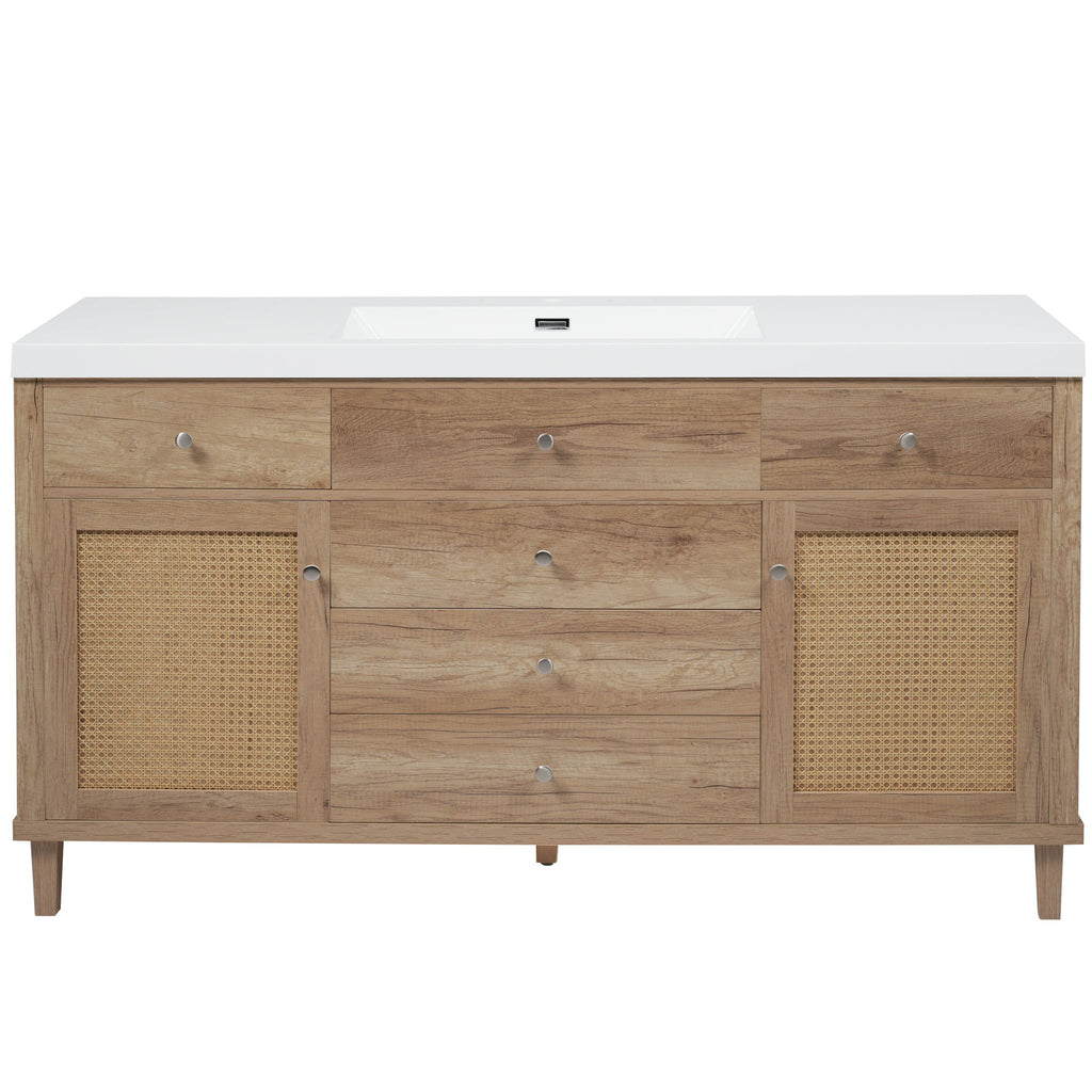 Modern Bathroom Vanity With Sink, Soft Close Drawers