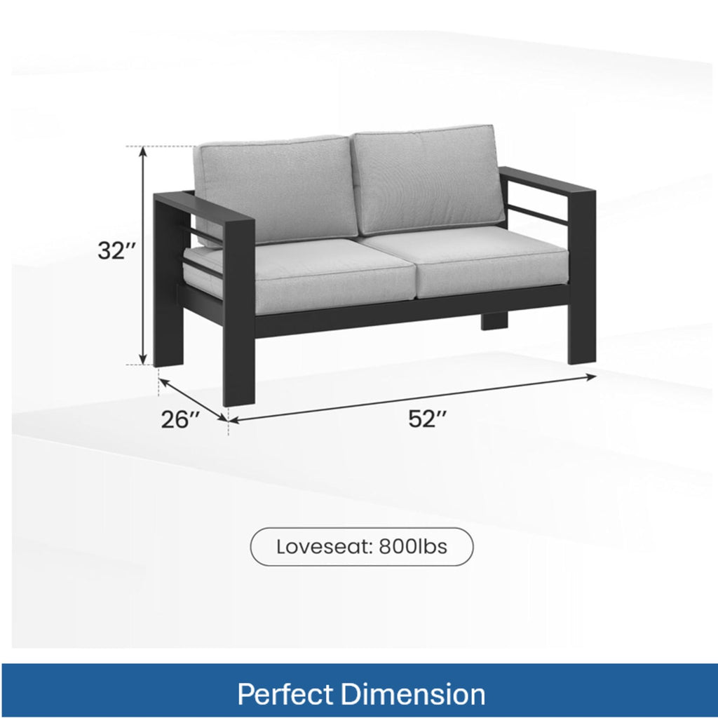 Outdoor Patio Set With All-Weather Thick Cushions