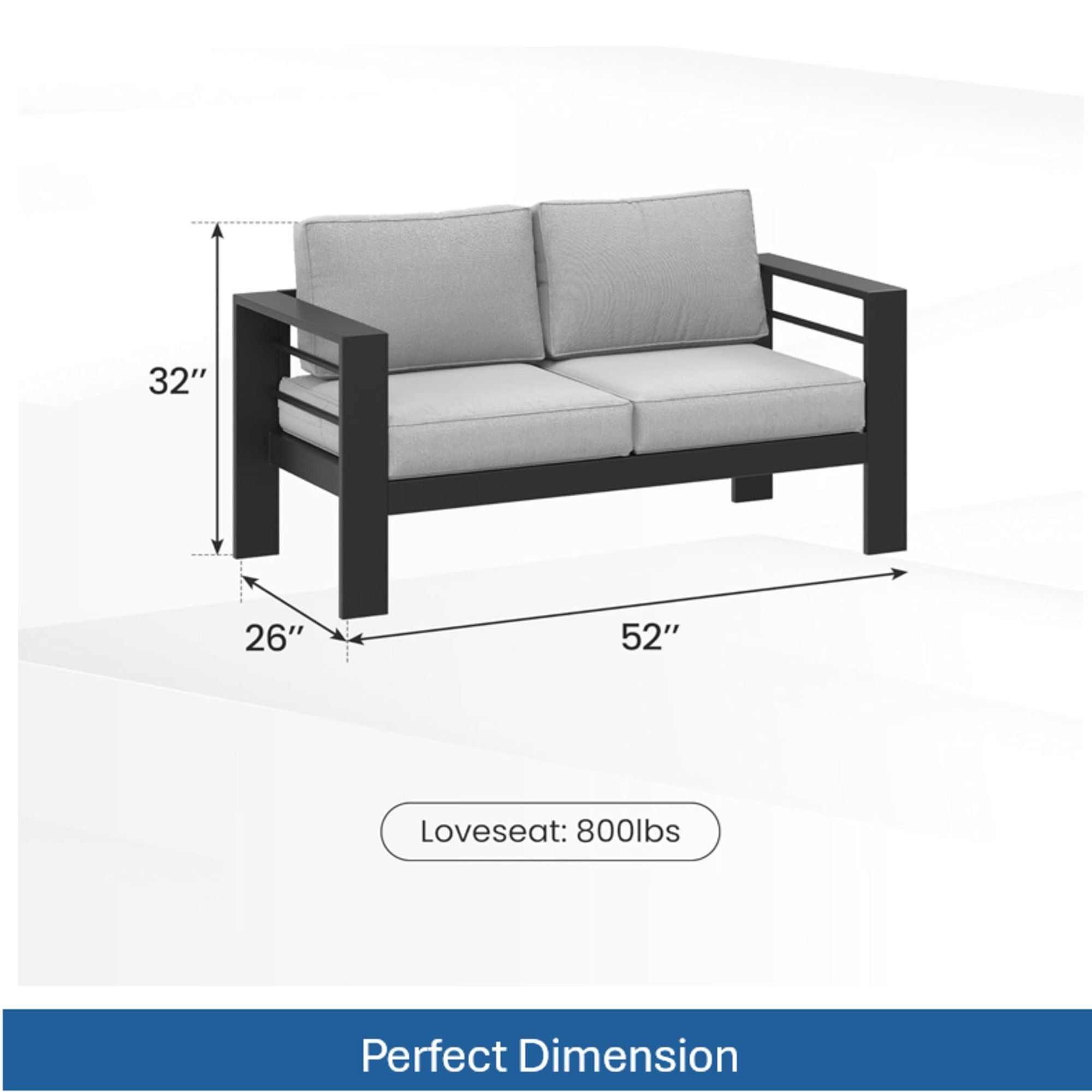 Outdoor Patio Set With All-Weather Thick Cushions