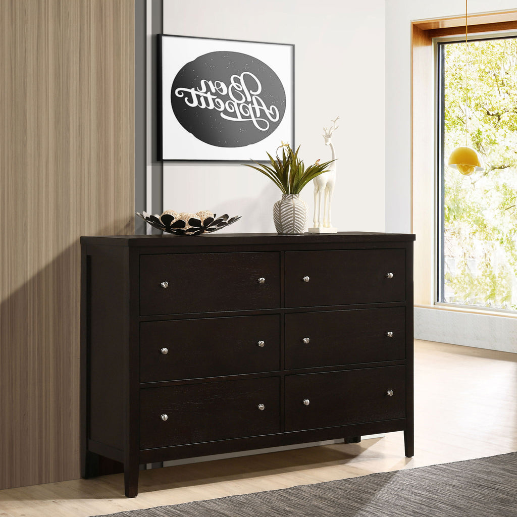 Wedgewood - 6 Drawers Dresser - Cappuccino