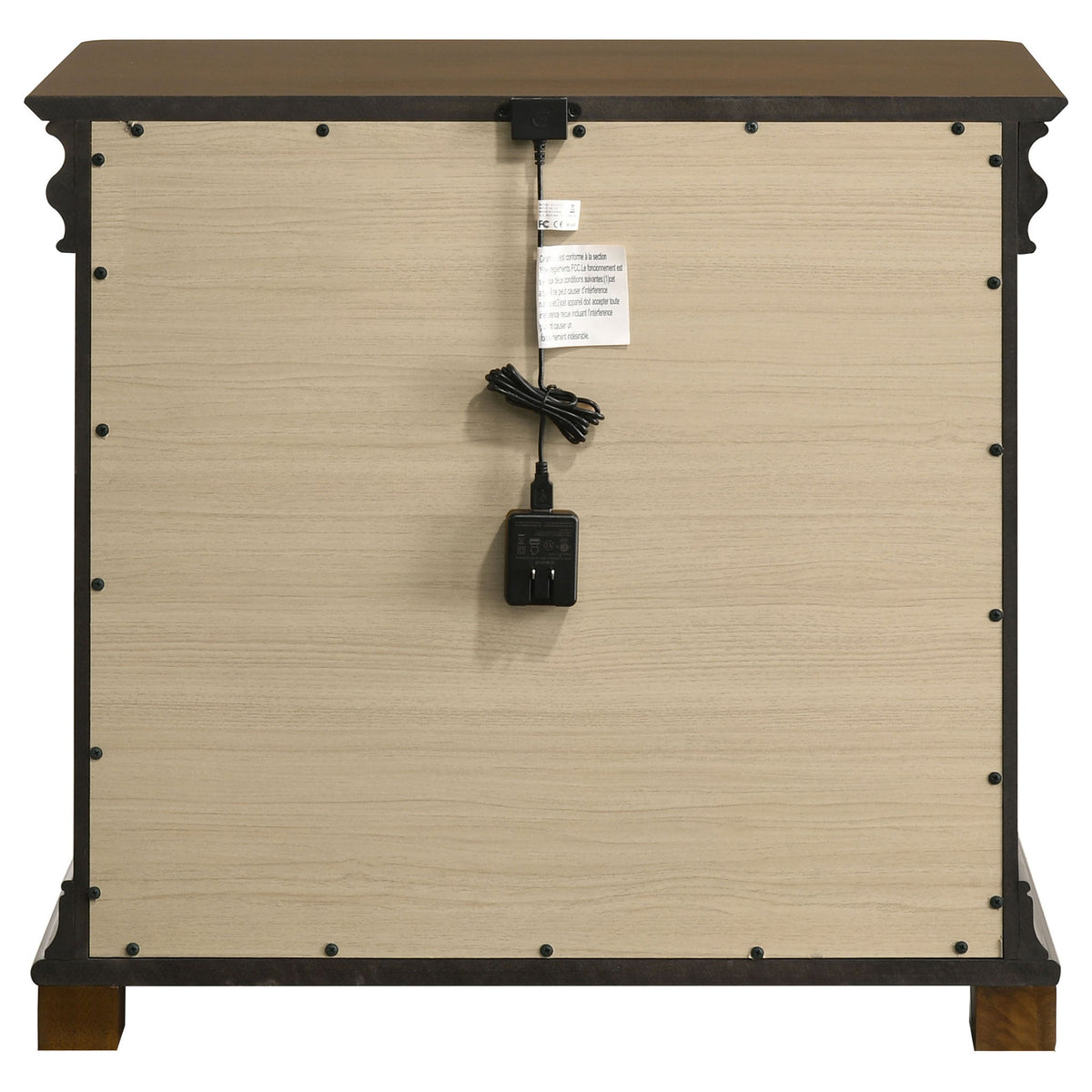 Leonide - 2 Drawer Nightstand With USB Charging And Hidden Storage - Cherry
