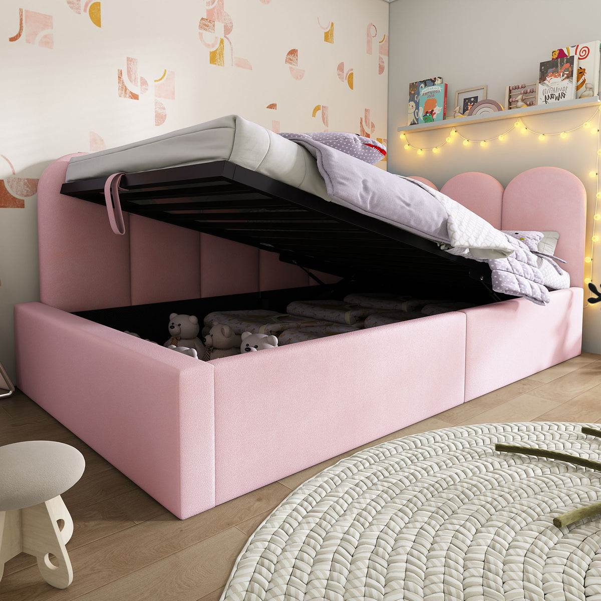 Upholstered Daybed With Hydraulic Storage