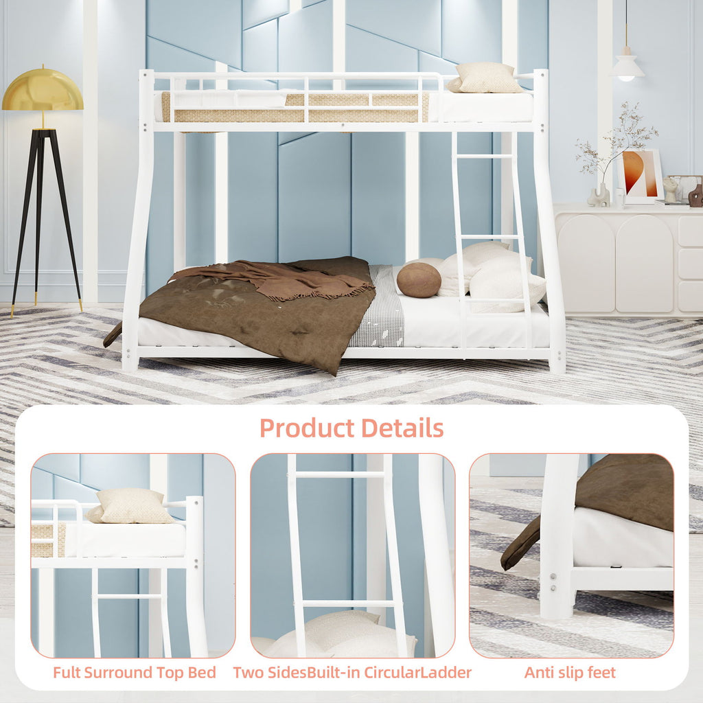 Twin Over Full Bunk Bed - White