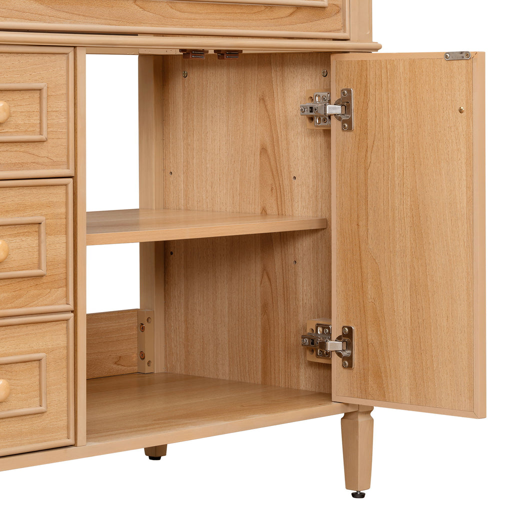 Bathroom Vanity With Sink, 3 Drawers & 2 Doors