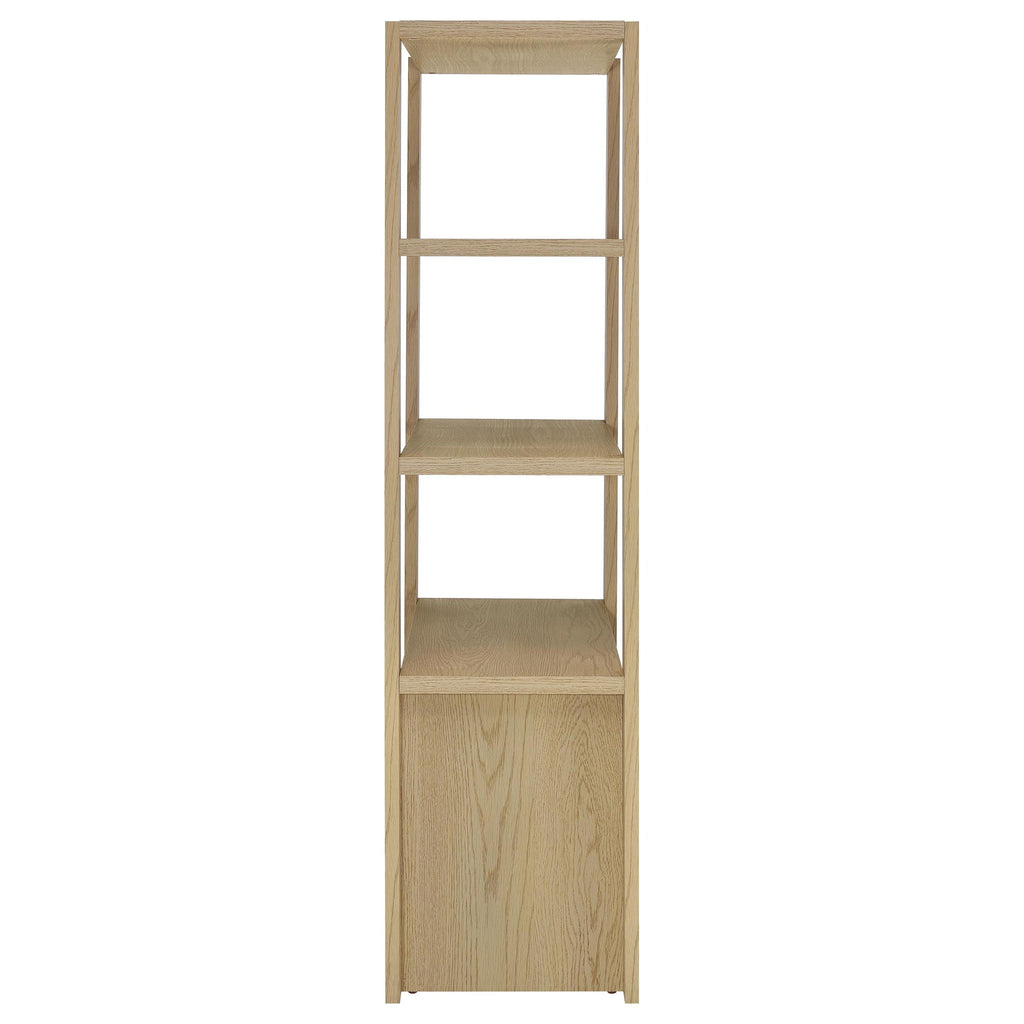 Susac - 3 Shelf Media Tower With Tall Pier Cabinet - Light Oak