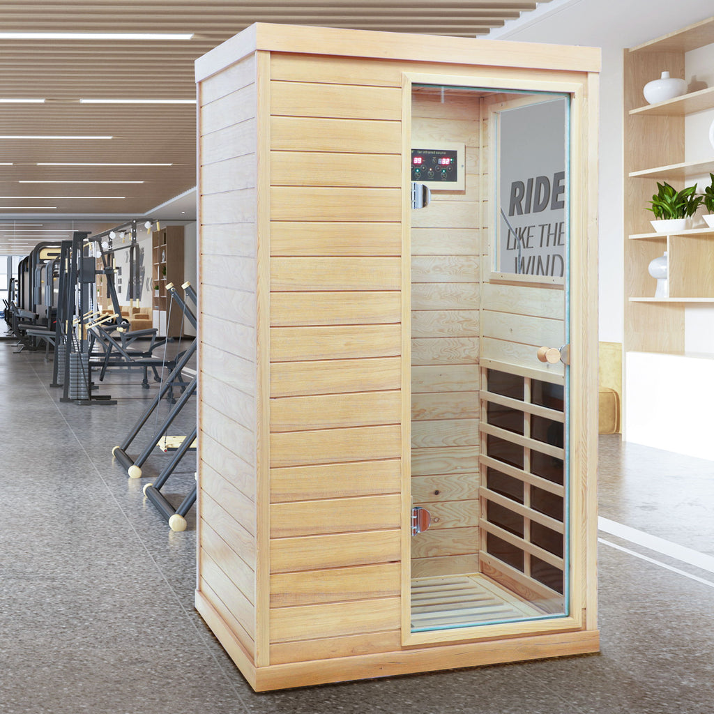 Hemlock Mini 1 Person Far Infrared Door Indoor Sauna Room