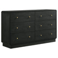 Burton - 6 Drawer Dresser Cabinet - Black