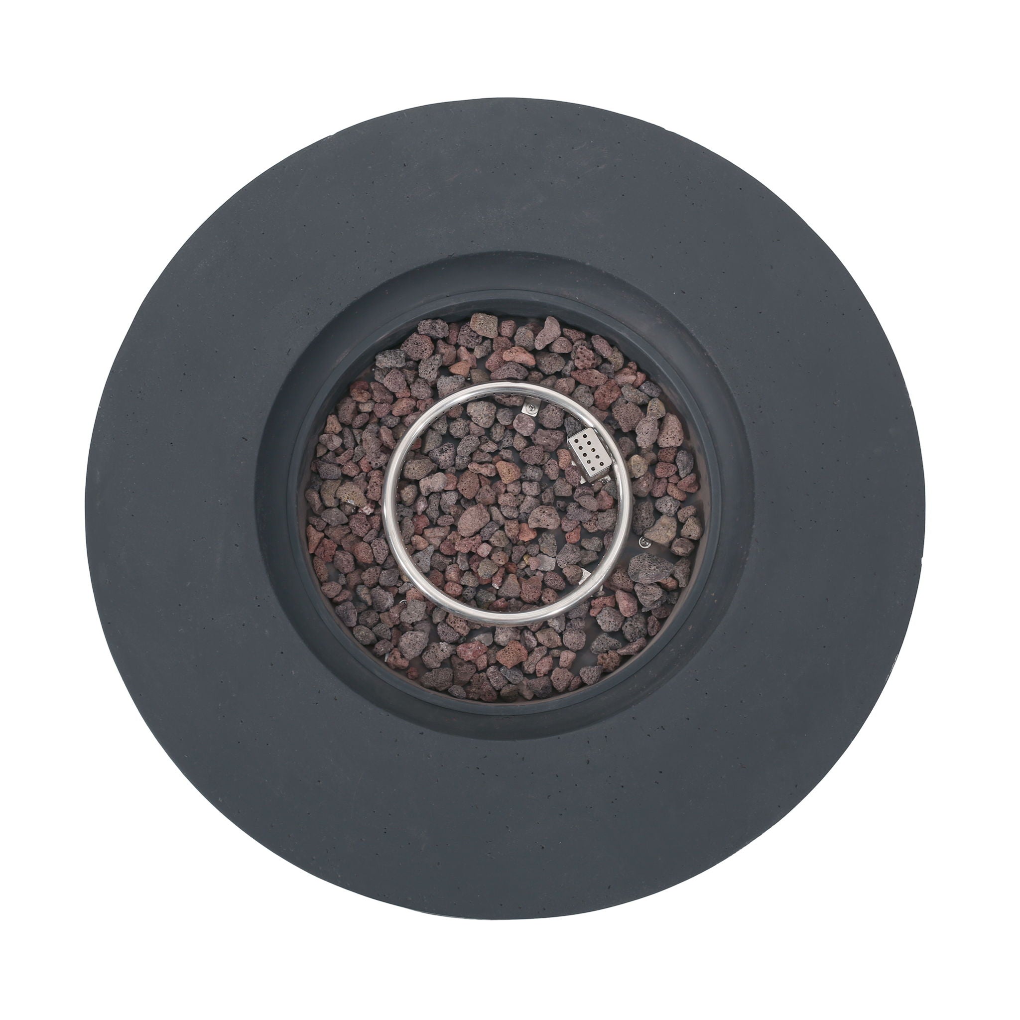 Modern Lightweight Concrete Outdoor Circular Fire Pit 50, 000 Btu