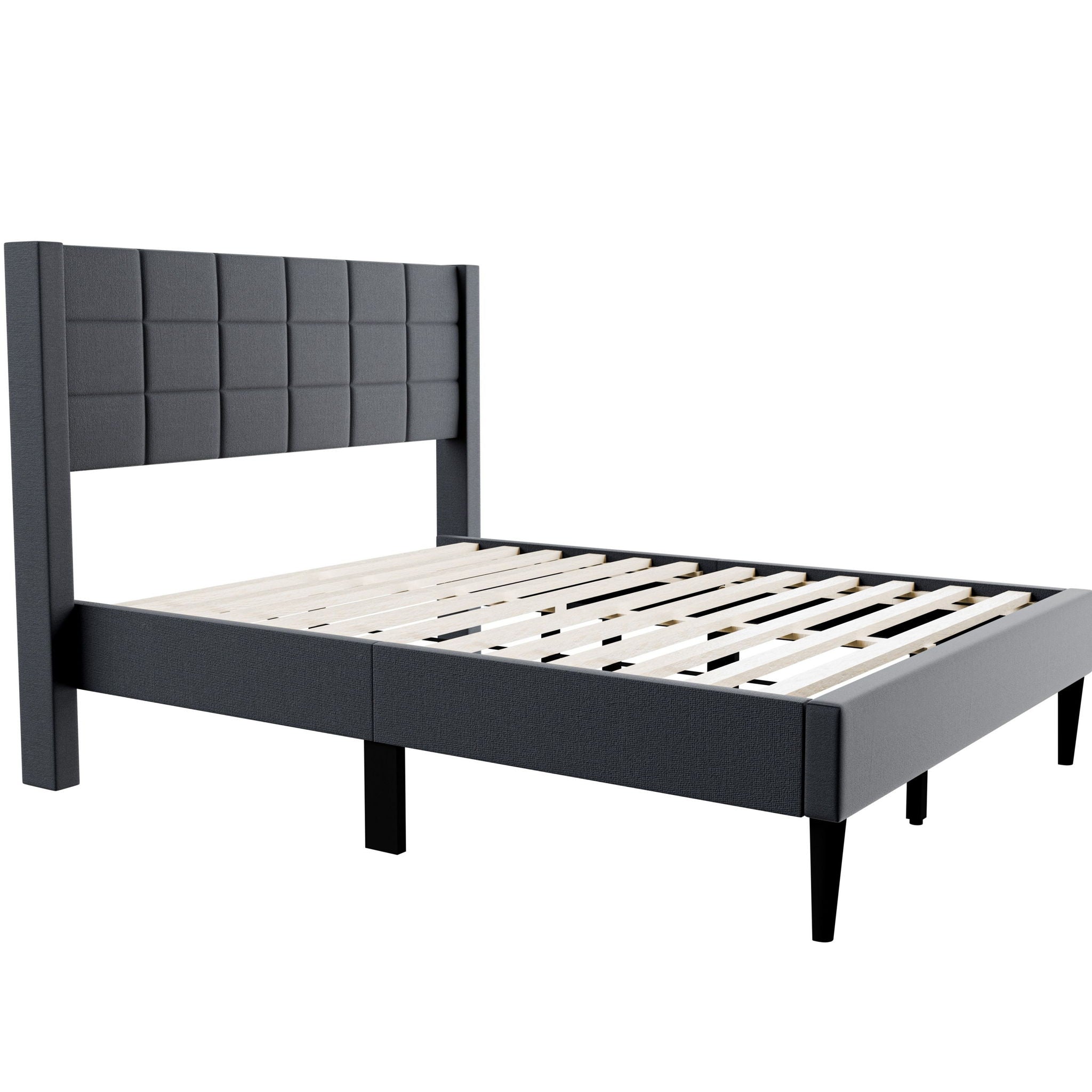 Bed Upholstered Box Design Headboard