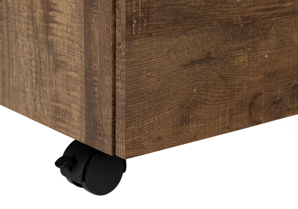 File Cabinet Rolling Mobile Storage Drawers Printer Stand For Office - Brown