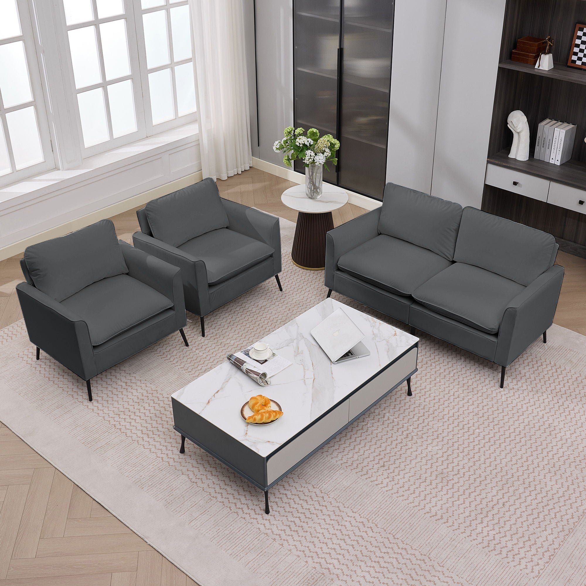 Upholstered Loveseat, For Living Room