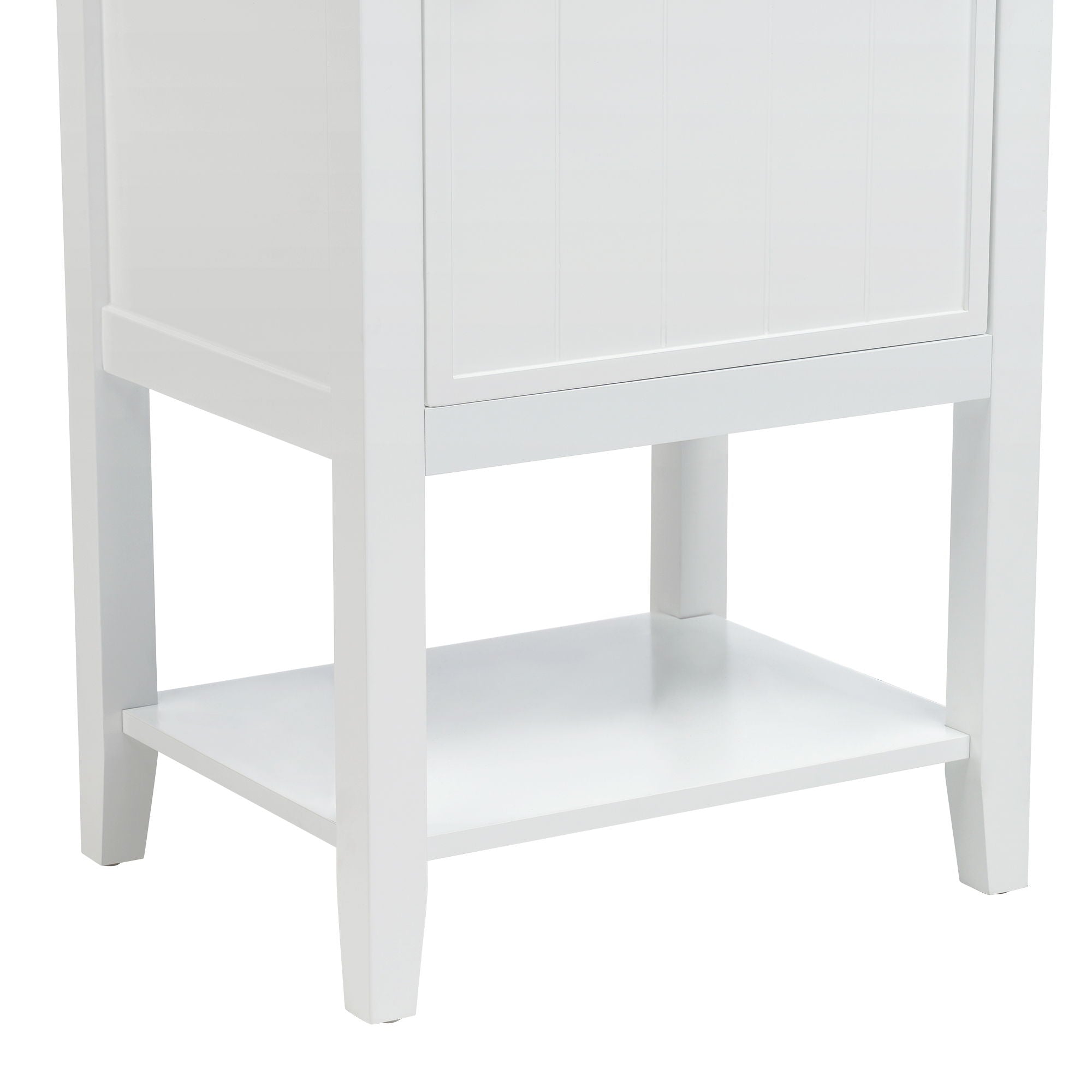 Modern Bathroom Vanity With Sink, Soft-Closing Door And Open Shelf