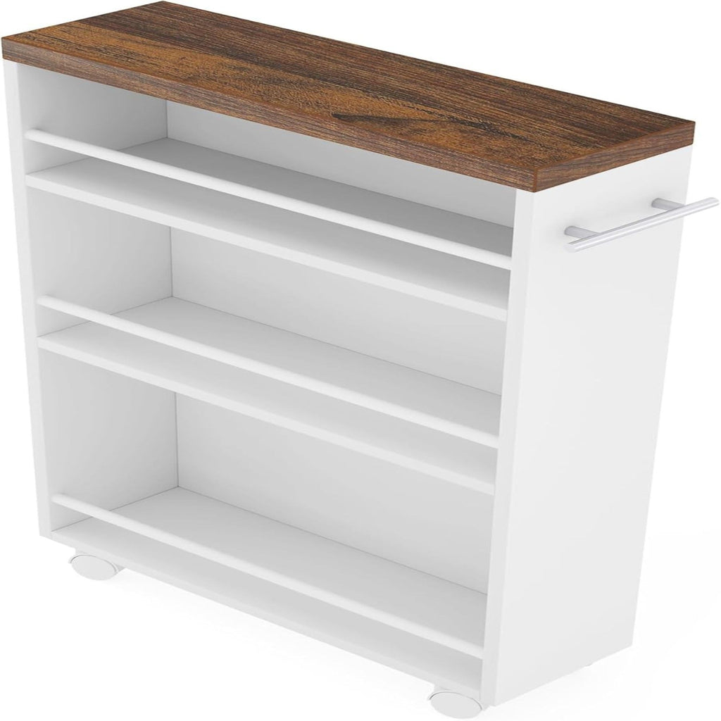 4 Tier Narrow Rolling Kitchen Slim Storage Cart