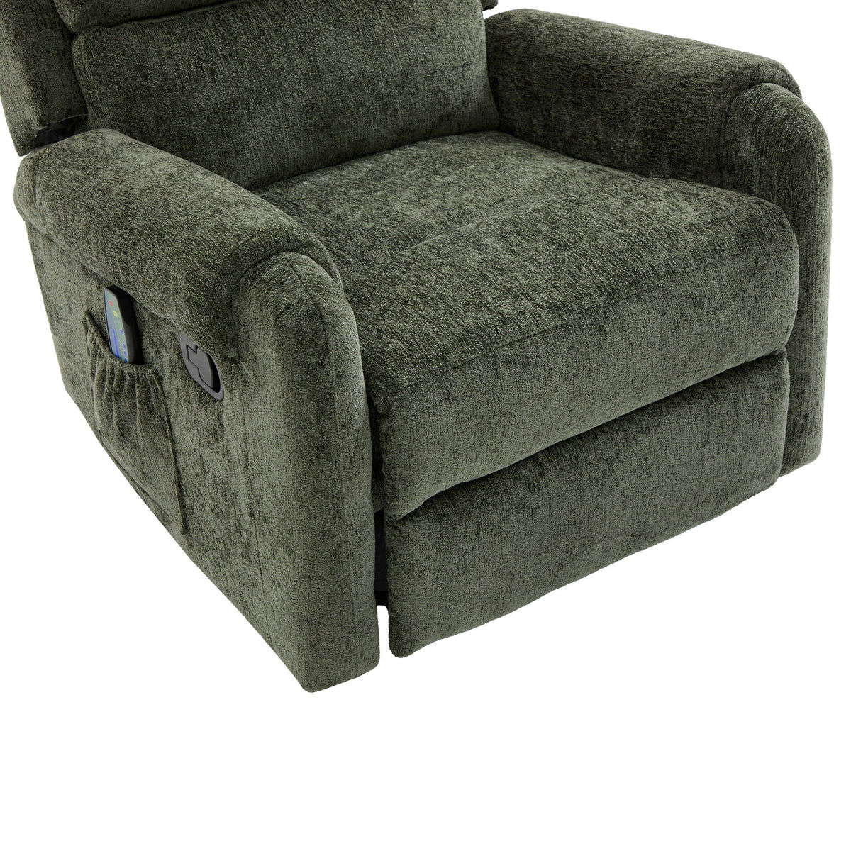Manual Recliner Massage Chair With Swivel Rocker, 8 Massage Modes, Side Storage Pocket