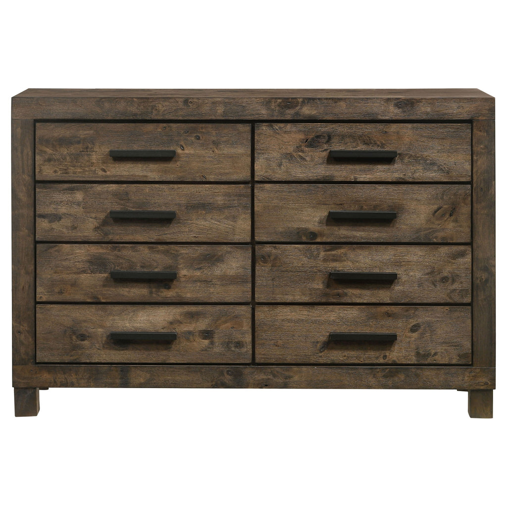 Bren - 8 Drawer Dresser With Pull Handles - Rustic