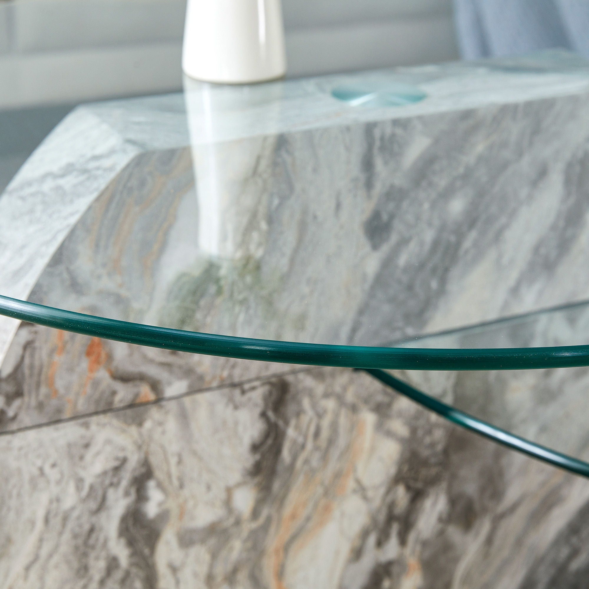 Contemporary Artistic Double Layer Coffee Table