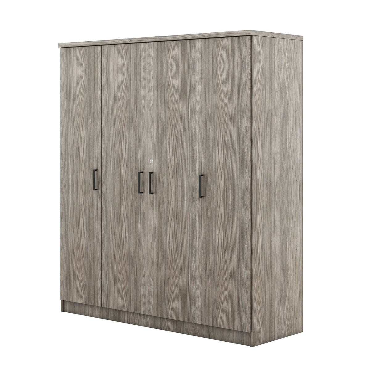 4 Door Wardrobe With 1 Drawer - Gray