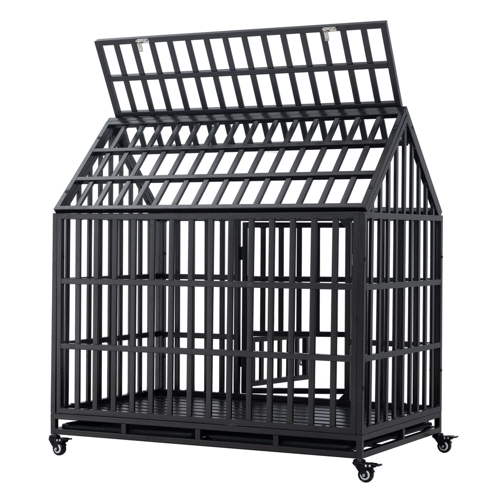 Heavy Duty Dog Crate Lockable Wheels