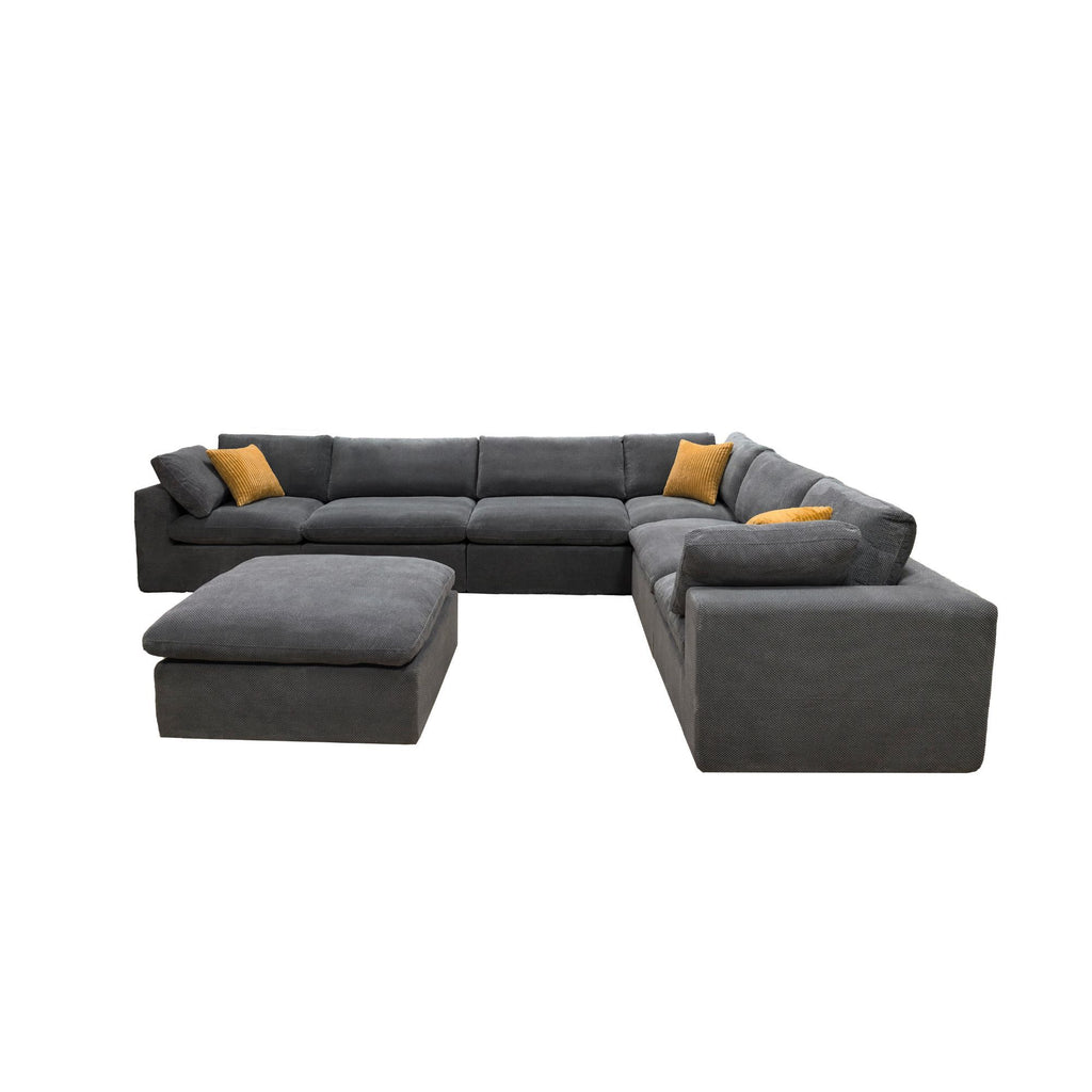 Custom Configuration Modular Sectional & Toss Pillows