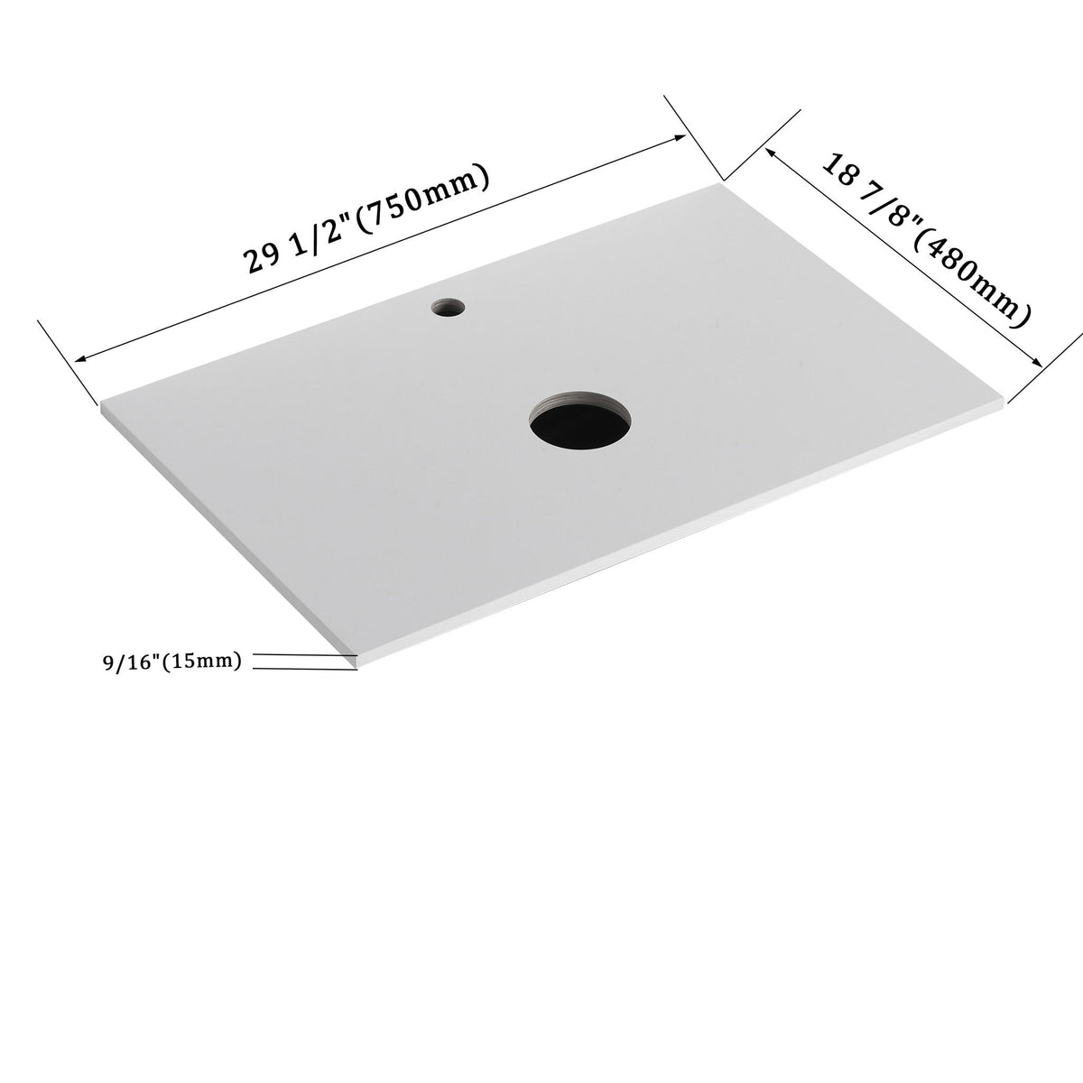 Wall Mounted Bathroom Vanity & 1 Soft Close Drawer (Excluding Sink)