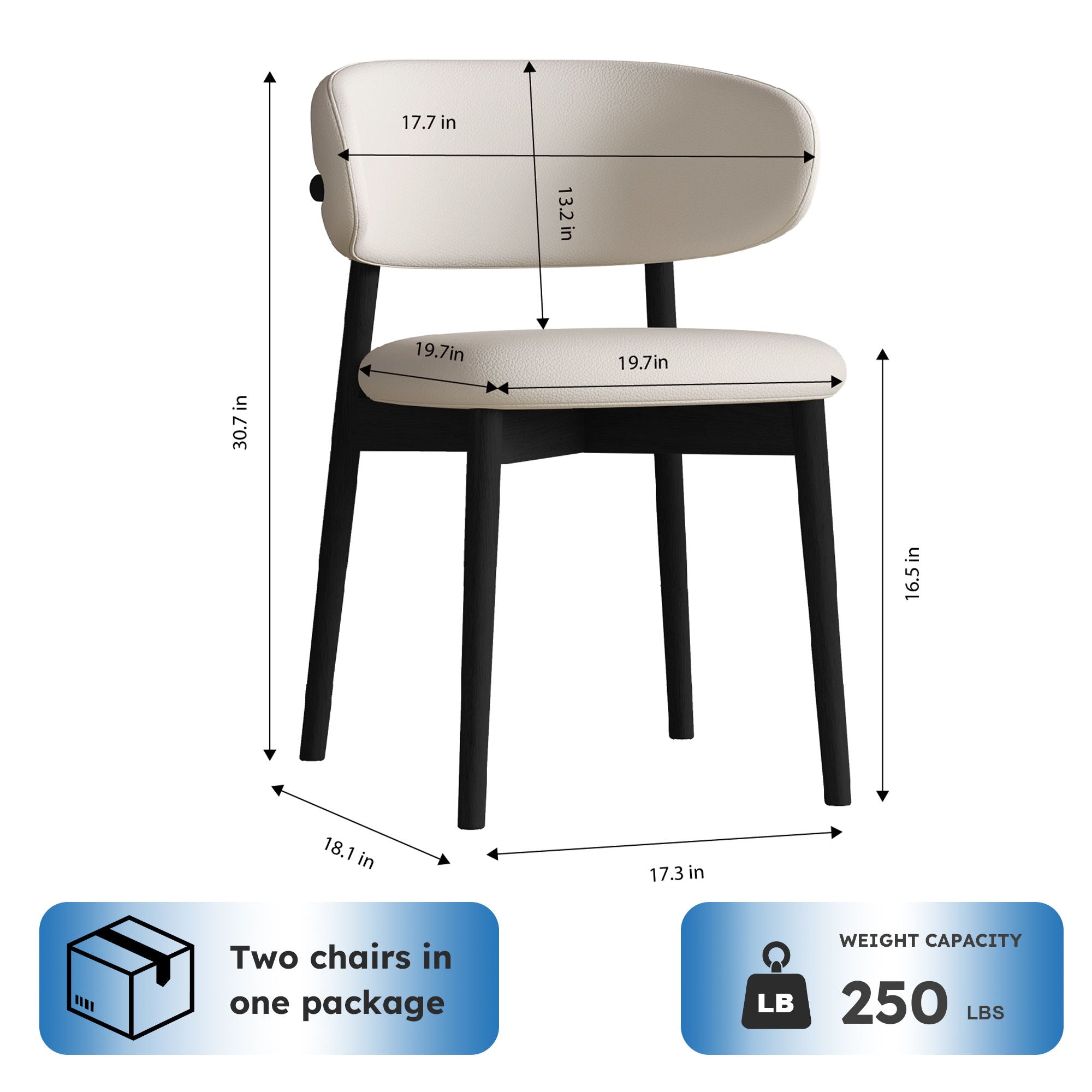 Mid-Century Modern Dining Chair (Set of 2)
