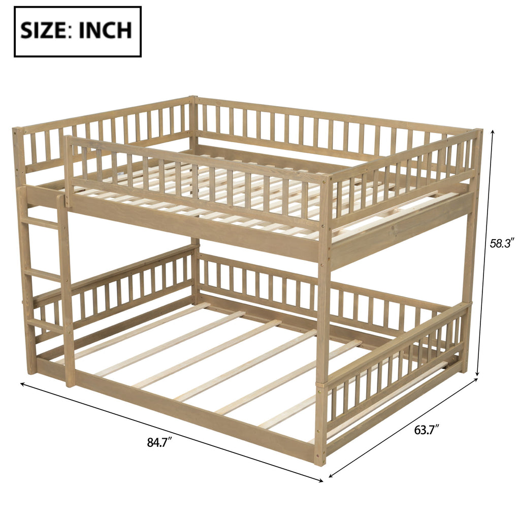 Bunk Bed With Ladder And Guardrails